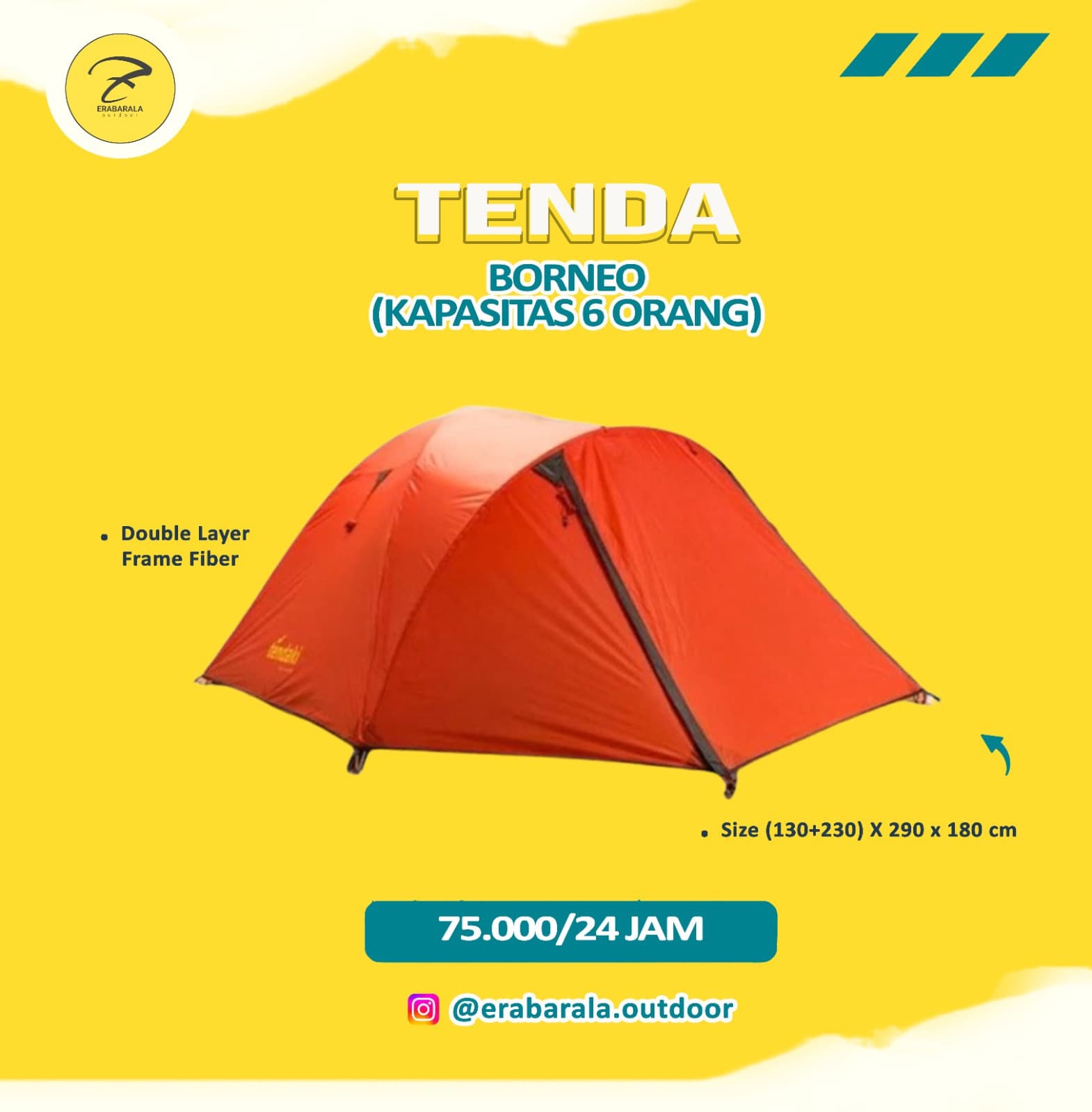 Tenda 6 Person Borneo